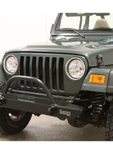 Rockhard 4x4 Narrow Width Straight Up Hoop Legendary Front Bumper Jeep Wrangler CJ | YJ | TJ | LJ 1976-2006                                     - RH-4005-C46 - Image 2