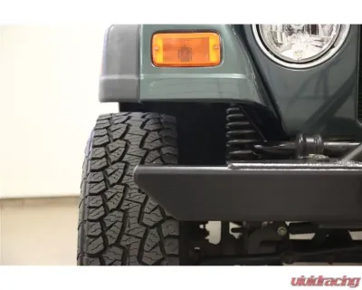 Rockhard 4x4 Full Width Legendary Straight Up Hoop Front Bumper Jeep Wrangler CJ | YJ | TJ | LJ 1976-2006 - RH-4005-C60