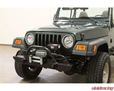 Rock Hard 4x4 Narrow Width Legendary Front Bumper Straight Up Hoop w/ Tube Extensions for Jeep CJ | YJ | TJ | LJ 1976-2006 - RH-4005-CX46