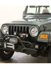 Rock Hard 4x4 Narrow Width Legendary Front Bumper Straight Up Hoop w/ Tube Extensions for Jeep CJ | YJ | TJ | LJ 1976-2006                                     - RH-4005-CX46 - Image 3