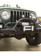 Rock Hard 4x4 Narrow Width Legendary Front Bumper Straight Up Hoop w/ Tube Extensions for Jeep CJ | YJ | TJ | LJ 1976-2006                                     - RH-4005-CX46 - Image 4