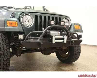 Rock Hard 4x4 Narrow Width Legendary Front Bumper Straight Up Hoop w/ Tube Extensions for Jeep CJ | YJ | TJ | LJ 1976-2006 - RH-4005-CX46