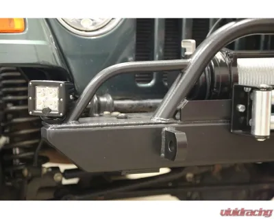 Rock Hard 4x4 Narrow Width Legendary Front Bumper Straight Up Hoop w/ Tube Extensions for Jeep CJ | YJ | TJ | LJ 1976-2006 - RH-4005-CX46