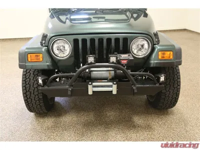 Rock Hard 4x4 Narrow Width Legendary Front Bumper Straight Up Hoop w/ Tube Extensions for Jeep CJ | YJ | TJ | LJ 1976-2006 - RH-4005-CX46