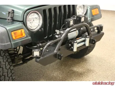 Rock Hard 4x4 Narrow Width Legendary Front Bumper Straight Up Hoop w/ Tube Extensions for Jeep CJ | YJ | TJ | LJ 1976-2006 - RH-4005-CX46
