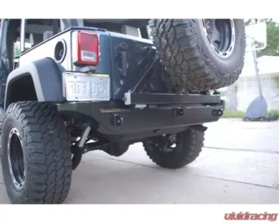 Rockhard 4x4 Patriot Series Rear Bumper w/ Tire Carrier Jeep Wrangler JK 2007-2018 - RH-5001
