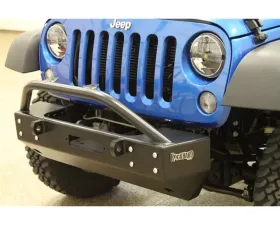Rockhard 4x4 Aluminum Patriot Series Grille Width Front Bumper w/Lowered Winch Plate Jeep Wrangler JK 2007-2018
