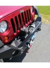 Rockhard 4x4 Aluminum Patriot Series Full Width Front Bumper w/Lowered Winch Plate Jeep Wrangler JK 2007-2018                                     - RH-5045 - Image 7