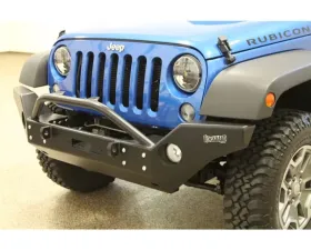 Rockhard 4x4 Aluminum Patriot Series Full Width Front Bumper w/Lowered Winch Plate Jeep Wrangler JK 2007-2018
