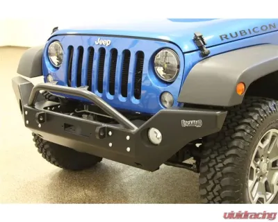 Rockhard 4x4 Aluminum Patriot Series Full Width Front Bumper w/Lowered Winch Plate Jeep Wrangler JK 2007-2018 - RH-5045