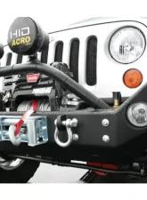 Rockhard 4x4 Aluminum Patriot Series Full Width Front Bumper w/Lowered Winch Plate Jeep Wrangler JK 2007-2018                                     - RH-5045 - Image 9