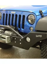 Rockhard 4x4 Aluminum Patriot Series Full Width Front Bumper w/Lowered Winch Plate Jeep Wrangler JK 2007-2018                                     - RH-5045 - Image 2