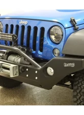 Rockhard 4x4 Aluminum Patriot Series Full Width Front Bumper w/Lowered Winch Plate Jeep Wrangler JK 2007-2018                                     - RH-5045 - Image 3