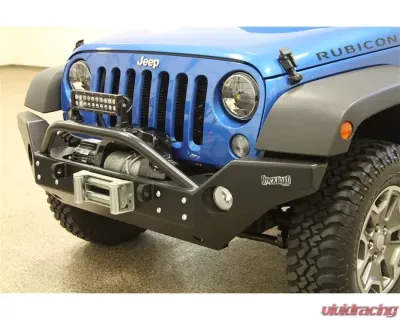 Rockhard 4x4 Aluminum Patriot Series Full Width Front Bumper w/Lowered Winch Plate Jeep Wrangler JK 2007-2018 - RH-5045