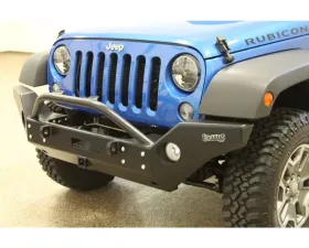 Rockhard 4x4 Patriot Series Full Width Front Bumper w/Receiver & Lowered Winch Plate Jeep Wrangler JK 2007-2018