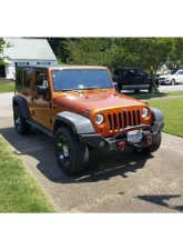 Rockhard 4x4 Patriot Series Full Width Front Bumper w/Receiver & Lowered Winch Plate Jeep Wrangler JK 2007-2018                                     - RH-5009 - Image 4