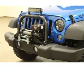 Rockhard 4x4 RH-5010 Winch Mounting Plate Tall Grille Guard & Light Mount Hoop Jeep Wrangler JK 2/4-Door 2007-2018