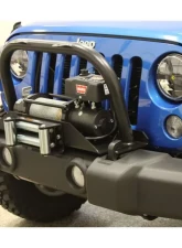 Rockhard 4x4 RH-5010 Winch Mounting Plate Tall Grille Guard & Light Mount Hoop Jeep Wrangler JK 2/4-Door 2007-2018                                     - RH-5014 - Image 2