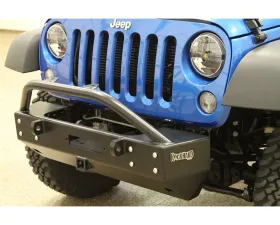 Rock Hard 4x4 Patriot Series Grille Width Front Bumper w/ Receiver w/o Fog Lights Jeep Wrangler JK 2007-2018