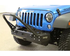 Rock Hard 4x4 Patriot Series Grille Width Stinger Front Bumper w/ Receiver w/o Fog Lights Jeep Wrangler JK 2007-2018
