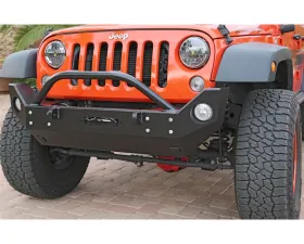 Rock Hard 4x4 Aluminum Patriot Series Mid-Width Front Bumper w/ Lowered Winch Plate for Jeep Wrangler JK 2007-2018