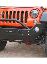 Rock Hard 4x4 Aluminum Patriot Series Mid-Width Front Bumper w/ Lowered Winch Plate for Jeep Wrangler JK 2007-2018                                     - RH-5048 - Image 9