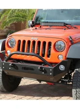 Rock Hard 4x4 Aluminum Patriot Series Mid-Width Front Bumper w/ Lowered Winch Plate for Jeep Wrangler JK 2007-2018                                     - RH-5048 - Image 2