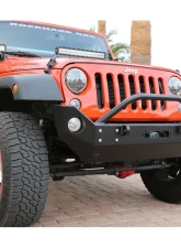 Rock Hard 4x4 Aluminum Patriot Series Mid-Width Front Bumper w/ Lowered Winch Plate for Jeep Wrangler JK 2007-2018                                     - RH-5048 - Image 3