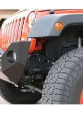 Rock Hard 4x4 Aluminum Patriot Series Mid-Width Front Bumper w/ Lowered Winch Plate for Jeep Wrangler JK 2007-2018                                     - RH-5048 - Image 6