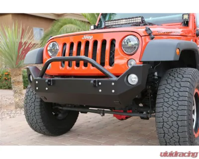 Rock Hard 4x4 Aluminum Patriot Series Mid-Width Front Bumper for Jeep Wrangler JK 2007-2018 - RH-5049