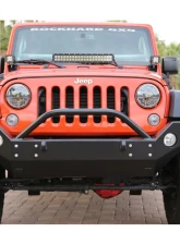 Rock Hard 4x4 Aluminum Patriot Series Mid-Width Front Bumper for Jeep Wrangler JK 2007-2018                                     - RH-5049 - Image 2
