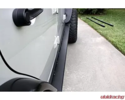Rockhard 4x4 Patriot Series Boat Side Rock Sliders w/ Tread Plate Jeep Wrangler JK 4-Door 2007-2018 - RH-6006-T