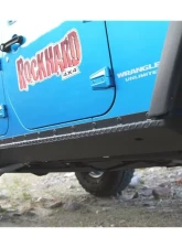 Rockhard 4x4 Patriot Series Boat Side Rock Sliders w/ Tread Plate Jeep Wrangler JK 4-Door 2007-2018                                     - RH-6006-T - Image 3