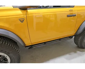Rock Hard 4x4 Patriot Series Tube Slider Rocker Guards - Angled Up for Ford Bronco 2DR 2021+
