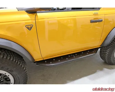 Rock Hard 4x4 Patriot Series Tube Slider Rocker Guards - Flat Step for Ford Bronco 2DR 2021+ - RH-60101