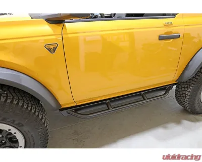 Rock Hard 4x4 Patriot Series Tube Slider Rocker Guards - Angled Down for Ford Bronco 2DR 2021+ - RH-60102