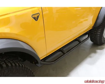 Rock Hard 4x4 Patriot Series Tube Slider Rocker Guards - Angled Down for Ford Bronco 2DR 2021+ - RH-60102