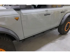 Rock Hard 4x4 Patriot Series Tube Slider Rocker Guards - Angled Up for Ford Bronco 4DR 2021+