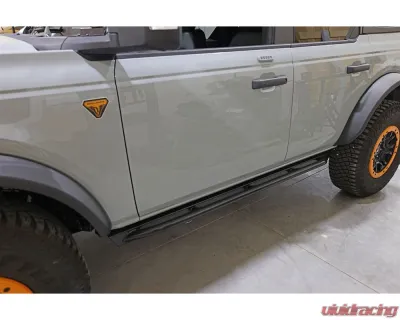 Rock Hard 4x4 Patriot Series Tube Slider Rocker Guards - Angled Up for Ford Bronco 4DR 2021+ - RH-60104