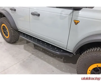 Rock Hard 4x4 Patriot Series Tube Slider Rocker Guards - Flat Step for Ford Bronco 4DR 2021+ - RH-60105