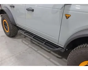 Rock Hard 4x4 Patriot Series Tube Slider Rocker Guards - Angled Down for Ford Bronco 4DR 2021+