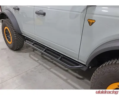 Rock Hard 4x4 Patriot Series Tube Slider Rocker Guards - Angled Down for Ford Bronco 4DR 2021+ - RH-60106