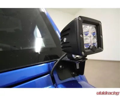 Rockhard 4x4 A-Pillar Windshield Light Mounts Jeep Wrangler JK 2/4-Door 2007-2018 - RH-6050