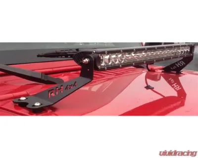 Rockhard 4x4 20" LED Light Bar Hood Mount Jeep Wrangler JK 2/4-Door 2007-2018 - RH-6051