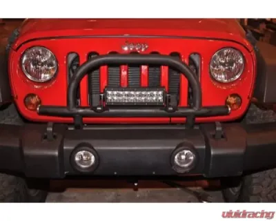 Rockhard 4x4 Factory Front Bumper Light Mount w/ Grille Guard Jeep Wrangler 2/4-Door 2007-2018 - RH-6061
