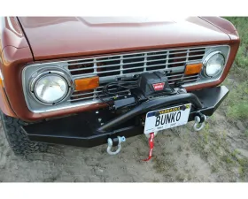 Rock Hard 4x4 Shorty Winch Guard with Light Mounting Tabs for RH-6200 Front Bumper Ford Bronco 1977-1986