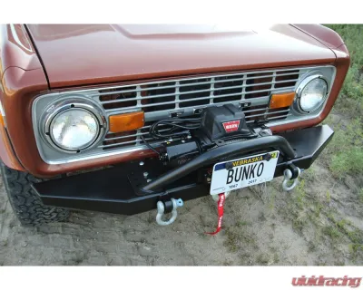 Rock Hard 4x4 Shorty Winch Guard with Light Mounting Tabs for RH-6200 Front Bumper Ford Bronco 1977-1986 - RH-6201