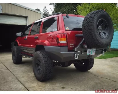 Rockhard 4x4 Patriot Series Rear Bumper w/ Tire Carrier Jeep Grand Cherokee WJ 1998-2004 - RH-7050