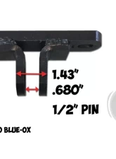 Rockhard 4x4 Blue Ox/Demco Tow Bar Bracket Kit Jeep Wrangler 1976-2018                                     - RH-8000-BO - Image 3