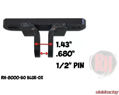 Rockhard 4x4 Blue Ox/Demco Tow Bar Bracket Kit Jeep Wrangler 1976-2018 - RH-8000-BO